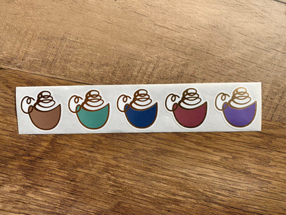 Foiled Coffee Cup Sticker Seals