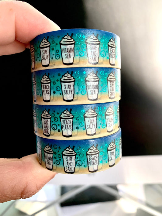 Beach Cups Foiled Washi