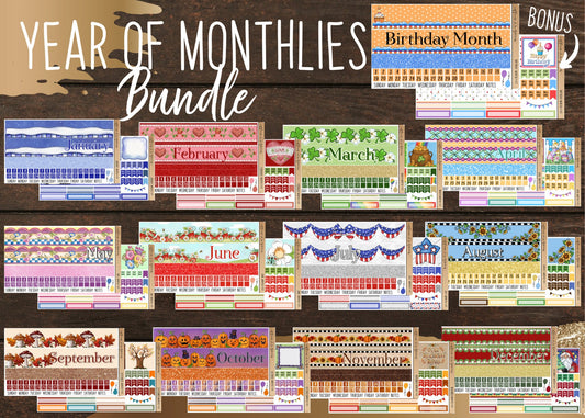 Year of Monthlies Bundle | Vertical