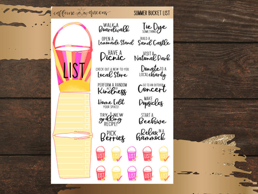 Summer Bucket List | Fold Over