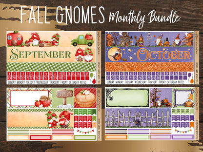 Gnome Fall Monthly Bundle | Vertical