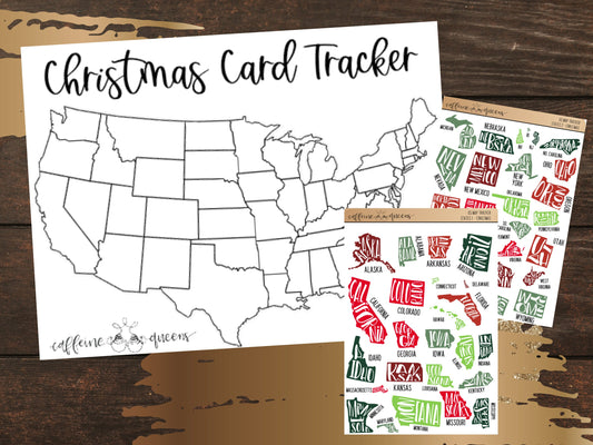 USA Christmas Card Tracker Map