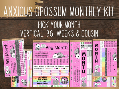 Anxious Opossum | Pick Your Month Monthly Kit