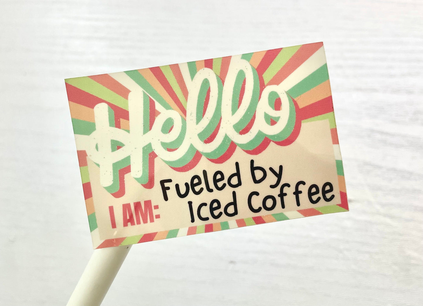 Hello Iced Coffee | Waterproof Vinyl Decal Stickers