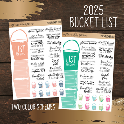 2025 Bucket List | Fold over